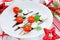 Holiday tree shaped caprese salad - festive christmas food