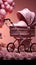 A holiday tribute to the birth of a girl, symbolized by a pink stroller