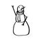 Holiday Vector Doodle Snowman-05