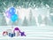 Holiday winter background with presents