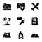 Holidaymaker icons set, simple style