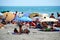 Holidaymakers on Estepona beach.