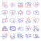 Holidays icons set. Included icon as Buyer think, Search puzzle, Love tickets. Vector