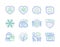 Holidays icons set. Included icon as Marriage rings, Heart, Fireworks signs. Vector