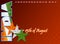 Holidays template for fifteenth August, Indian Independence Day