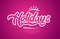 holidays word text typography pink design icon