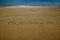 Holidays written in the golden sand of Little Kaiteriteri beach