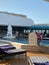 The Holland American Cruise Line Zuiderdam cruise ship indoor pool and hot tub with ornamental polar bears