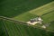 Holland farmed fields aerial view