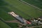 Holland farmed fields aerial view