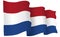 Holland Flag Waving Vector Illustration