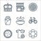 holland line icons. linear set. quality vector line set such as liquorice, football, beschuit met muisjes, bicycle, stamppot,