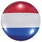 Holland national flag button