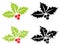 Holly berry grunge - Christmas symbol