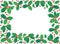 Holly Christmas symbol rectangle frame