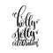 Holly jolly celebration hand lettering inscription