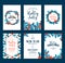 Holly Jolly - Christmas banners set. Vector art.