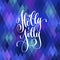 Holly jolly - hand lettering poster to winter holiday design