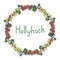 Hollyhock vector frame