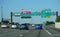 Hollywood, Florida, U.S.A - January 3, 2020 - The view of four-lane traffic on 95 North