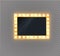 Hollywood lights. Illuminated realistic banner isolated on transparent background. Vector shine string bulbs. Las Vegas