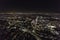 Hollywood and Los Angeles California Night Aerial