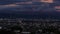 Hollywood and Los Angeles Sunset to Night Telephoto Pan R California USA
