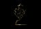 HOLLYWOOD Oscars Movie PARTY Gold STAR AWARD Statue Prize Giving Ceremony. Golden stars prize icon concept, Silhouette statue icon