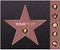 Hollywood star on celebrity fame of walk boulevard. Vector symbol star movie actor gold hollywood star camera sign