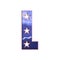 Hollywood stars style letter L, isolated design element, national patriot alphabet