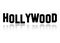 Hollywood vector logo , black letters isolated or white background