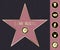 Hollywood walk of fame star on celebrity boulevard. Vector symbol star for iconic movie actor or famous actress template