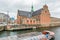 The Holmen Church on the bank of Canal in Copenhagen, Danmark, a Parish church in central Copenhagen in Denmark, on the street
