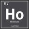 Holmium chemical element, dark square symbol