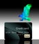 A hologram eagle comes in for a landing on a credit card and an EMV chip hovers nearby in this illustration about credit card secu