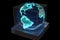 Hologram earth 3d model.