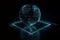 Hologram earth 3d model. Generative AI