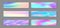 Hologram magic flyer horizontal fluid gradient princess backgrounds vector collection. Fantasy neon