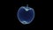Hologram of a rotating blue apple