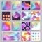 Hologram texture background gradient modern abstract vector blurred colors wallpaper design holographic effect