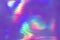 Holographic abstract background. Rainbow neon glass texture pattern. Colorful holograph purple foil overlay