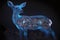 Holographic Bioluminescent Deer, Made with Generative AI