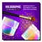 holographic cosmetics poster package vector