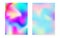 Holographic cover set with hologram gradient background.