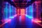 holographic data center with glowing servers