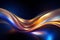 Holographic Golden Luxury Neon Fluid Waves Background. Generative ai