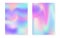 Holographic gradient background set with hologram cover.