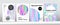 Holographic Gradient Vector Background. Rainbow Magazine Print Template.