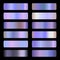Holographic Gradient vector set. Shiny, holographic, pearl, neon, chrome metallic, light purple gradation colors