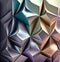 Holographic metal low poly abstract background. Generative AI